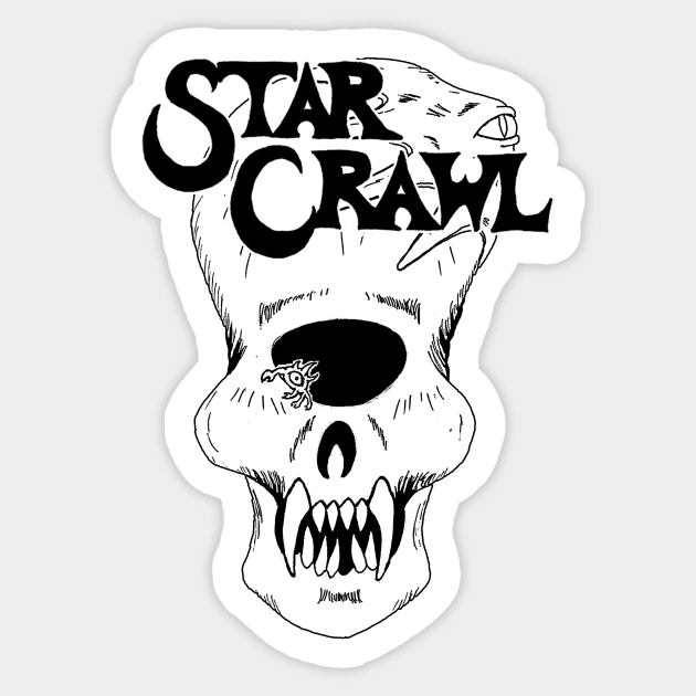 Star Crawl Skull Logo Sticker by Tuesday Night Fiend Club